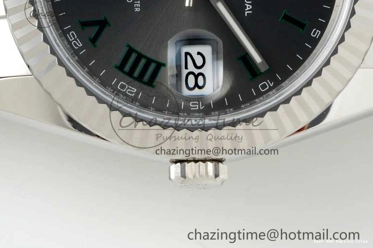 AAA Replica Watches Green 904L on 126334 Gray 41 2285 Steel Bracelet 1:1 Best Edition Dial VR NTF ZeroBulk DateJust Roman Oyster 0122